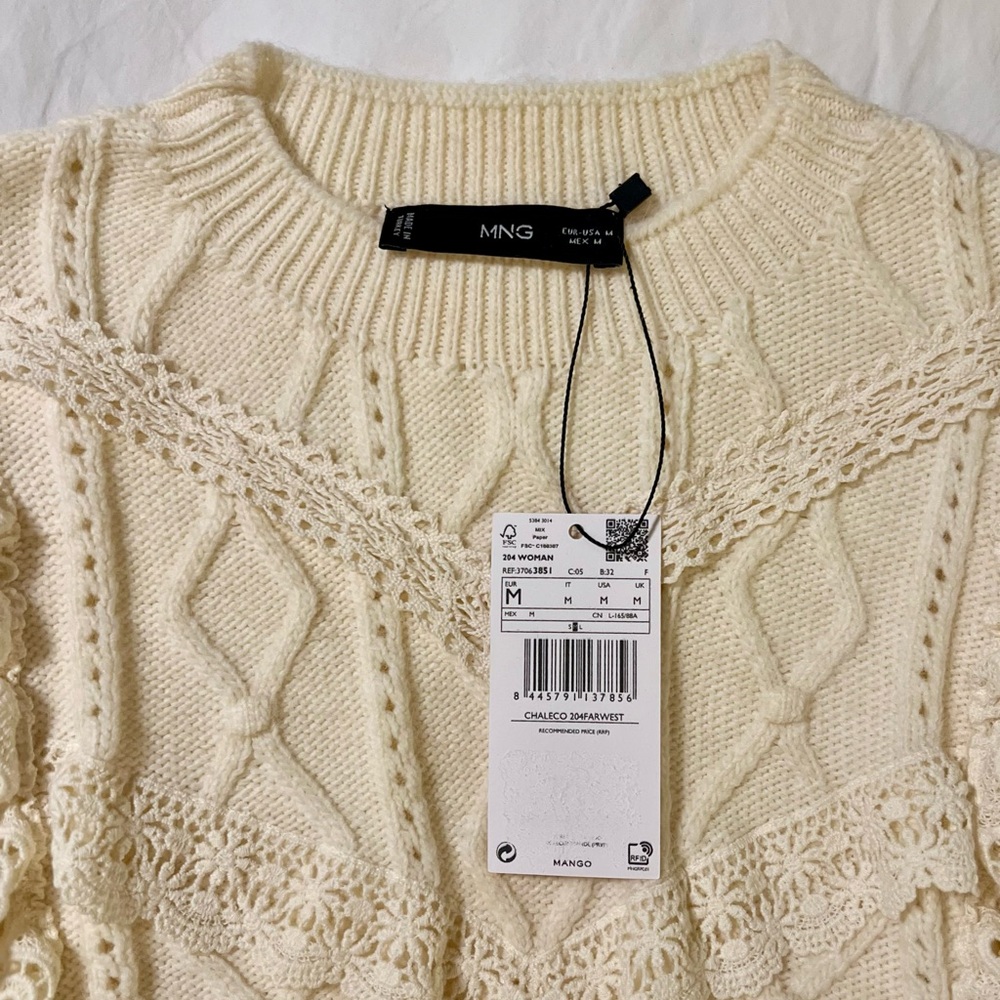 Mango Ruffled Sleeveless Sweater - Picture 3 of 6